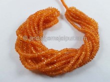 Mandarin Garnet Faceted Roundelle Beads